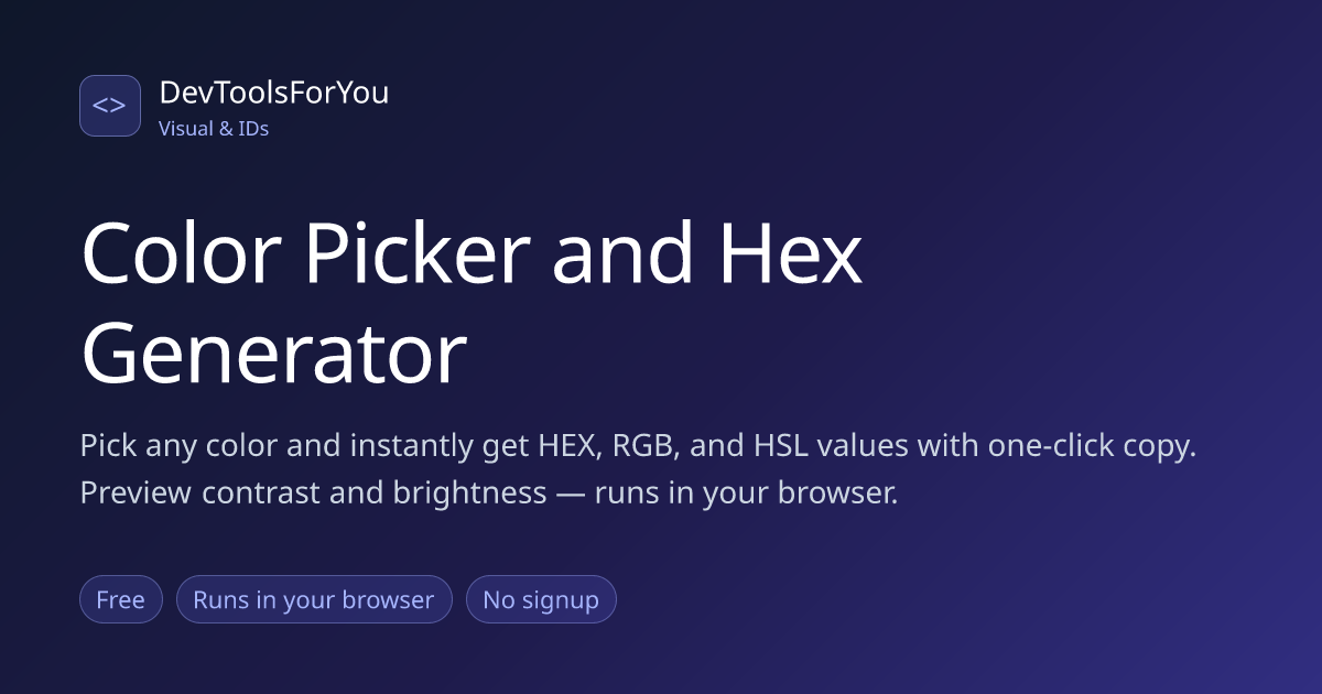 Color Picker Online — HEX, RGB, HSL Converter, Free & Instant ...